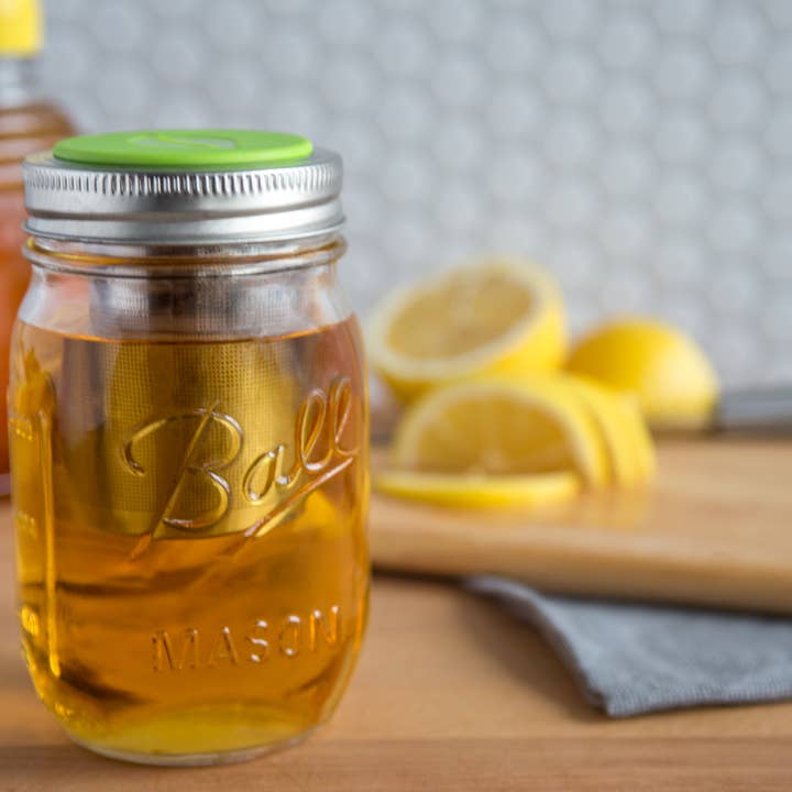 Fox Run Brands – wholesale Tea strainer/infuser – Jarware Tea Infuser Lid for Regular Mouth Mason Jar