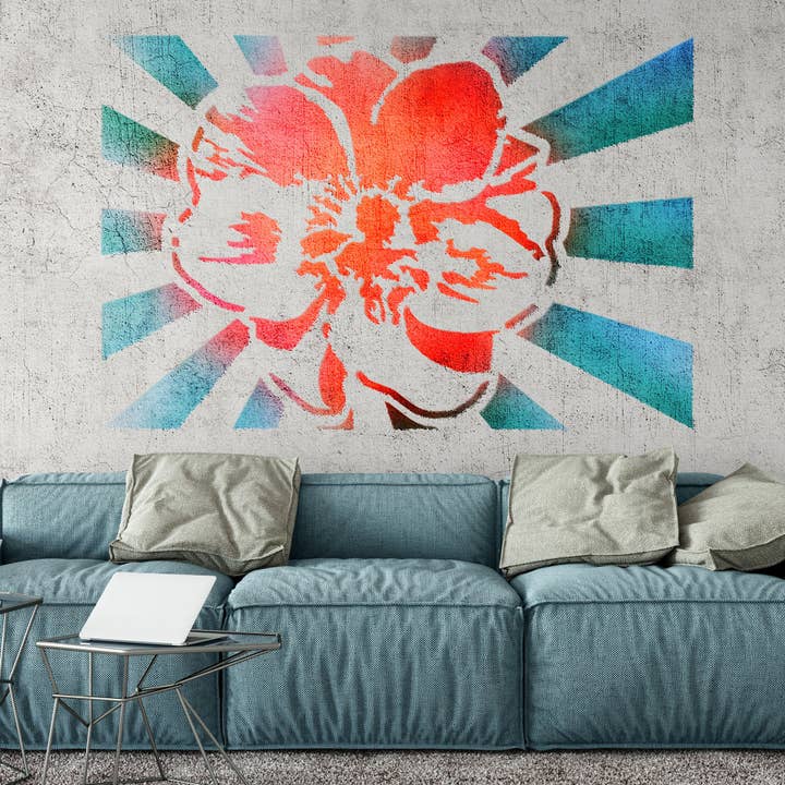 Sjabloon Muurpainting Fiore Psico per la vendita all'ingrosso da parte di Wunderwall