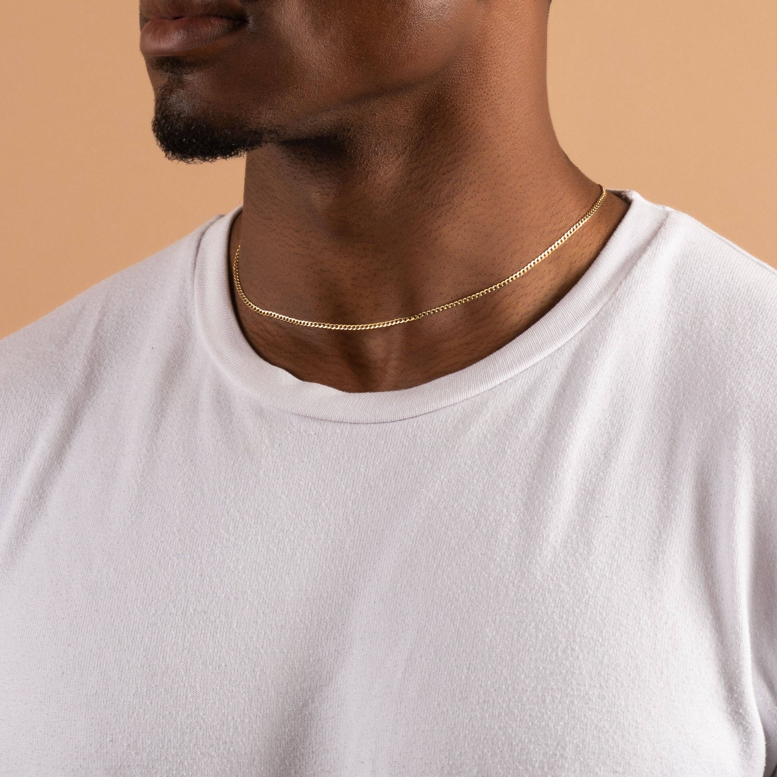 Pori Jewelry - Wholesale Link & Chain Necklace - 14K GOLD CURB CHAIN NECKLACE2