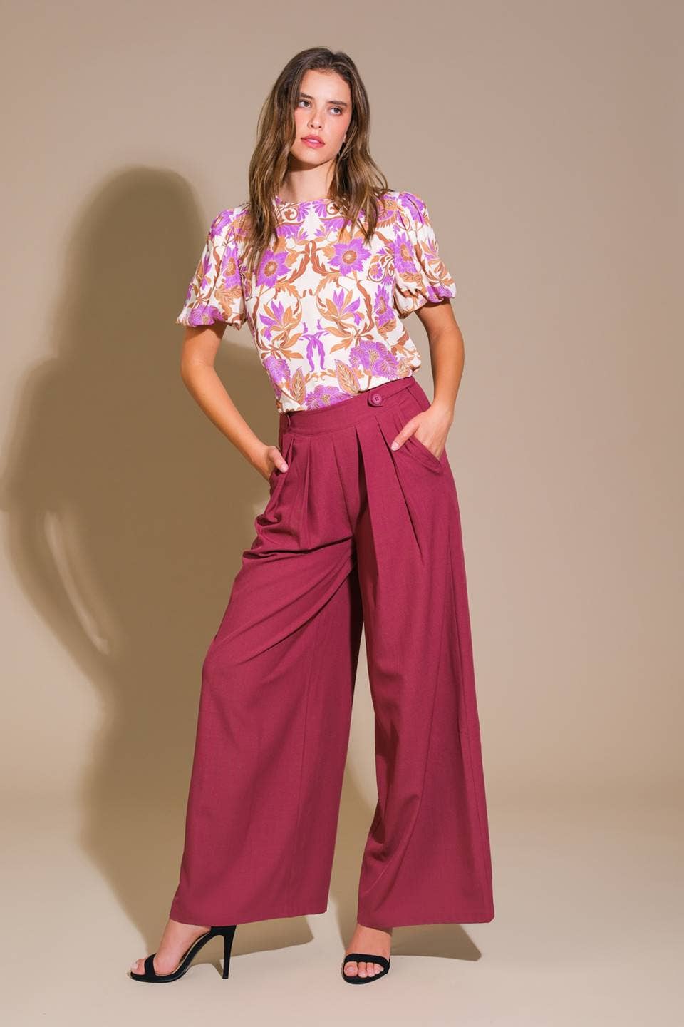 FLYING TOMATO – Großhandel Hose – Damen – Eine solide gewebte Hose - IP86287