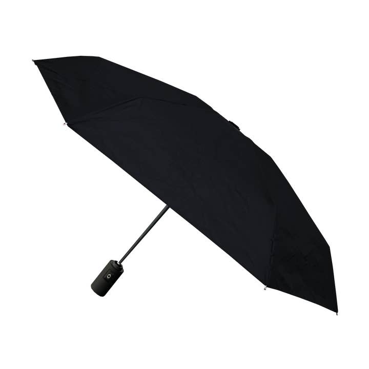 Reinforced Automatic Mini Umbrella Black Eco-friendly PET for wholesale by SMATI
