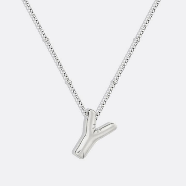 Mint & Lily - Wholesale Pendant/Charm Necklace - Balloon Initial Necklace with Satellite Chain28