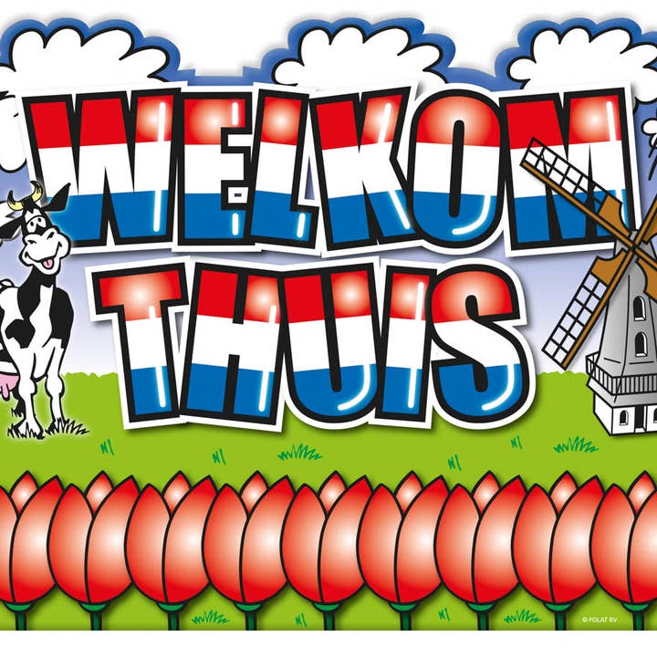 Panneau de porte Welcome Home - 47 x 34 cm pour la vente par Folat BV