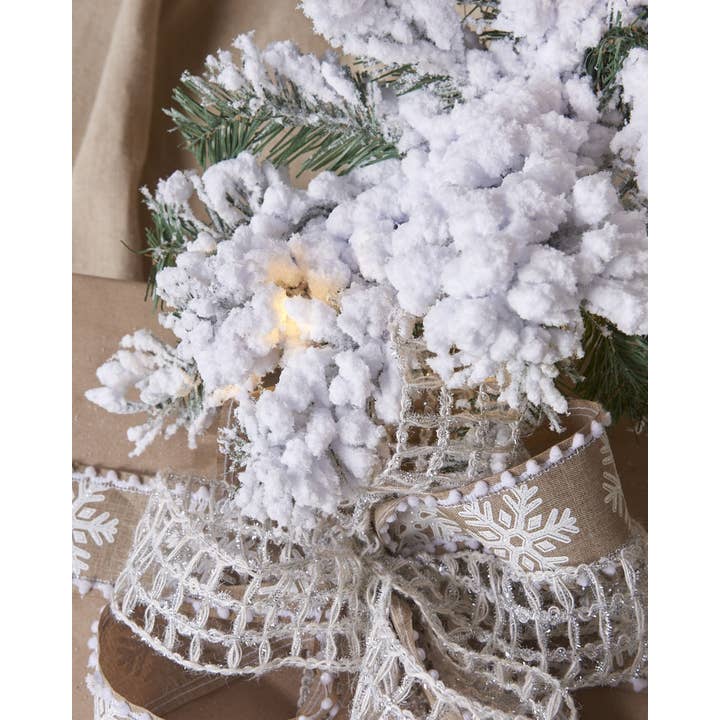 Christmas Place Inc. - Wholesale Artificial Christmas Tree - 9ft Snowy Fairbanks Tree with LED Lights