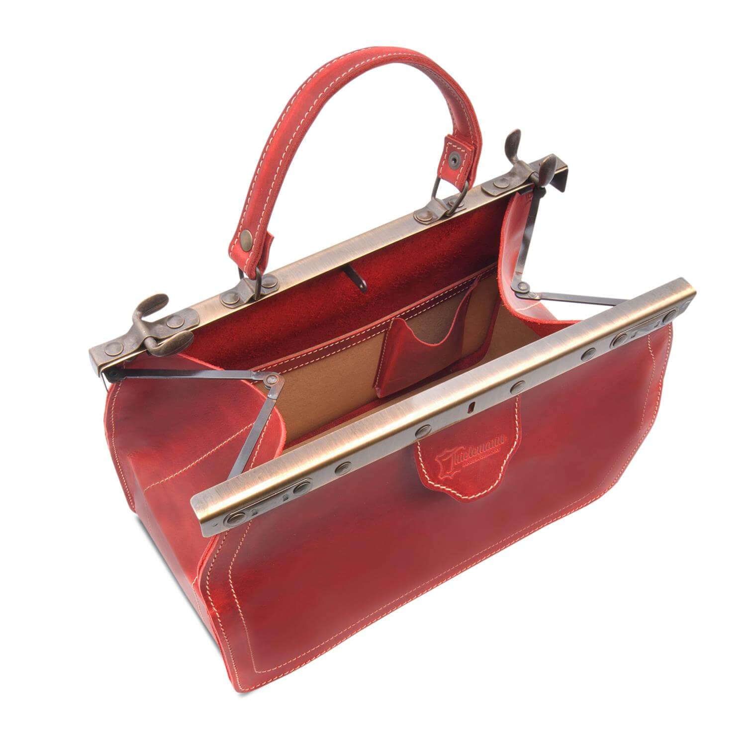 Thielemann Leather Manufacturer - Wholesale Top Handle Bag - Women's - “Santa Maria” doctor bag with leather pockets18
