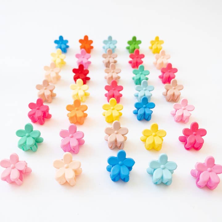 Eggy Cakes - Wholesale Hair Clip - Kids - Mini Flower Hair Clips - 36 Pack2