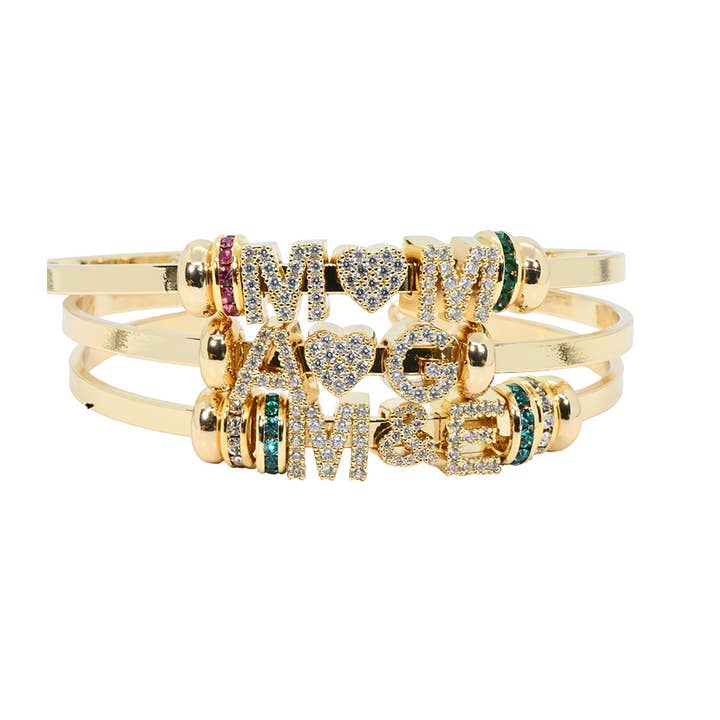 Maya J - Wholesale Individual Charm/Pendant - 14K Gold-Plated 8mm Mini Birthstone Charms-6 Pack (By Month)