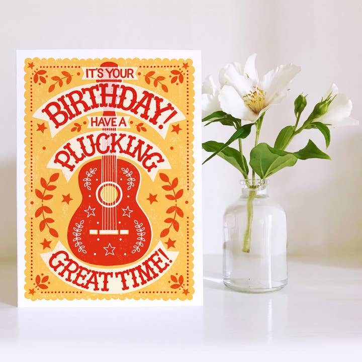 Alexandra Snowdon – wholesale Birthday card – Guitar and Ukulele Players Birthday Card1