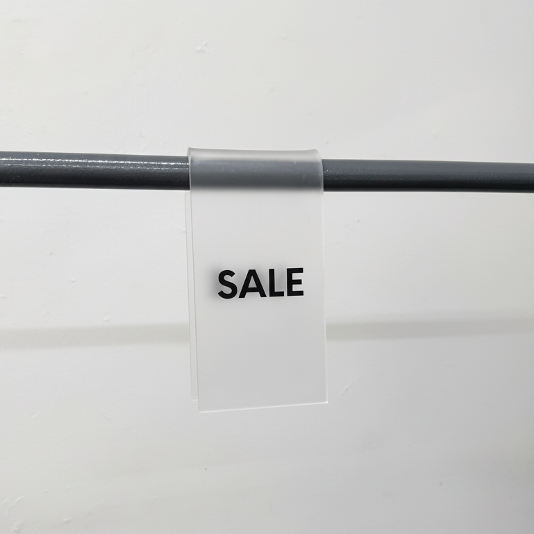 Signs and Mirrors - Vente Pancarte - #025 - Pince à étiquette pour portant à vêtements en acrylique transparent8