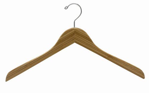 Only Hangers - Wholesale Clothes Hangers - Dark Bamboo Flat Shirt/Top Hanger0