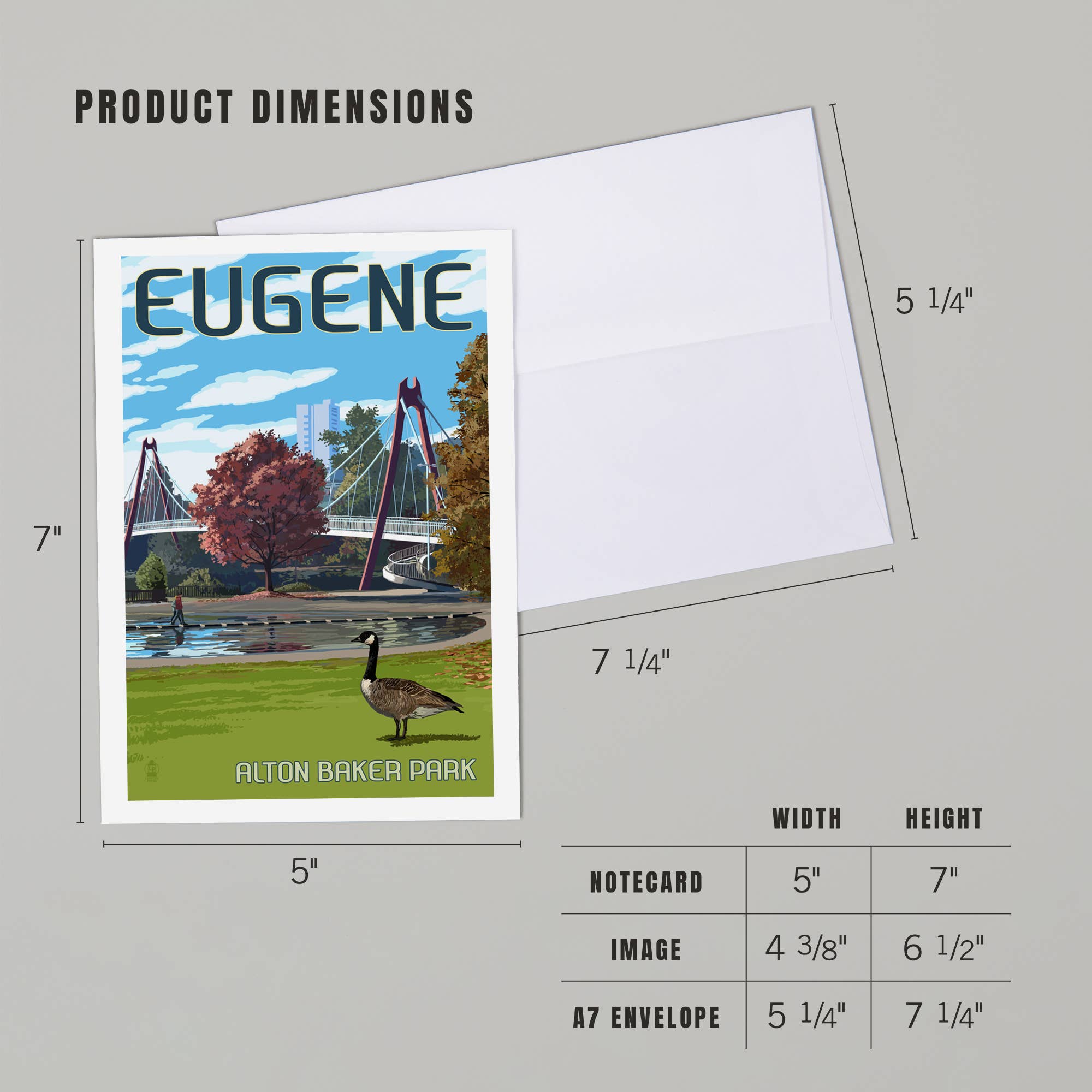 Lantern Press - Wholesale Everyday Greeting Card - GREETING CARD Eugene, Oregon, Cityscape4