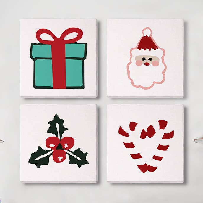 Paint Your Numbers – wholesale DIY craft kit – Holiday Treasures 4 Pack Mini Paint by Numbers Kit0