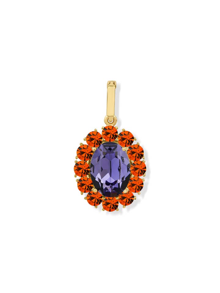 Petite Ninon Oval Naranja Morado Charm para venta al por mayor de Ninon