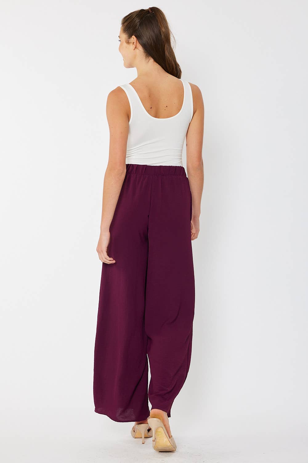 FSL Apparel - Vente Pantalon – femme - SP7036 - PANTALON À ENFILER UNI FLUIDE À JAMBE LARGE5