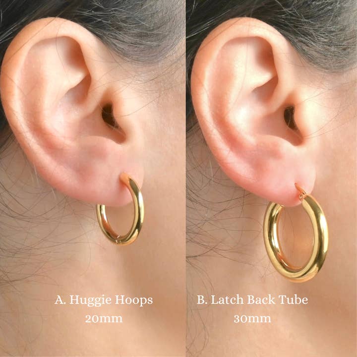 Blueyejewelry - Wholesale Hoop Earrings - 18k Gold Hoop Earrings - Tarnish-free Statement Hoops2