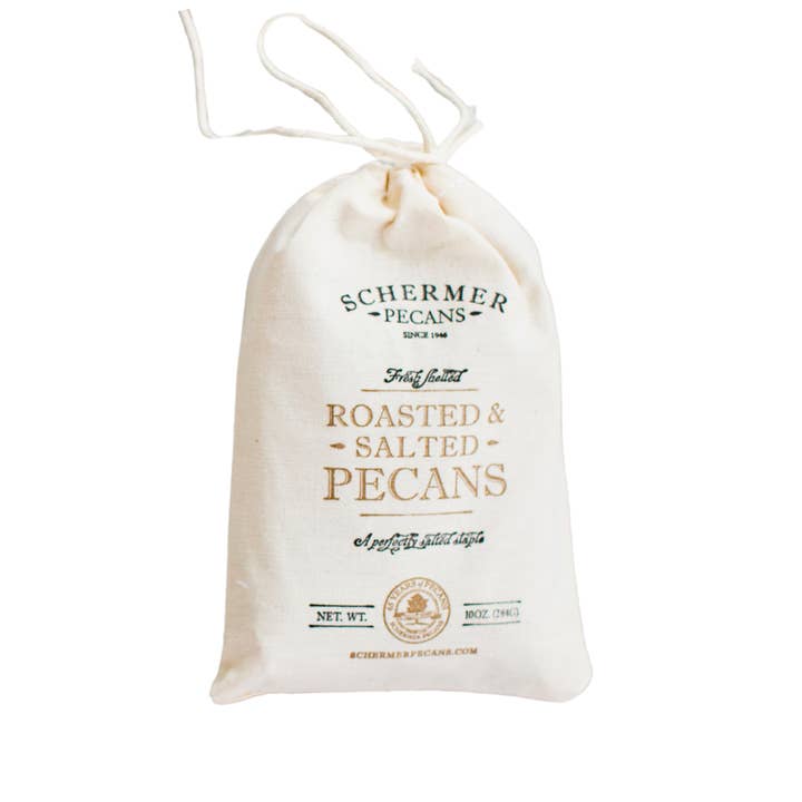 Schermer Pecans - Wholesale Nuts - ROASTED AND SALTED PECANS - Ga Grown - 12 Cloth Bags/Case2