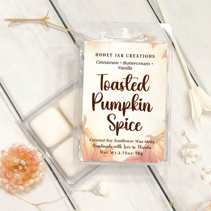 Toasted Pumpkin Spice Fall | Wax Melts | Strong Cube Melts for wholesale by Honey Jar Creations