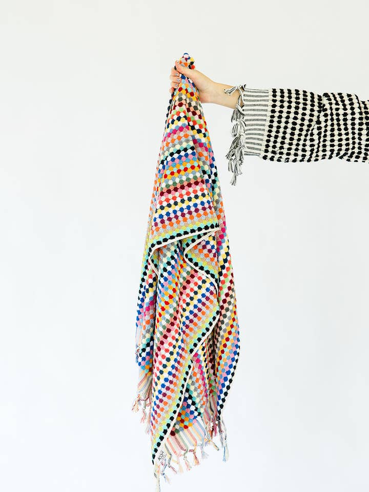 Regnbåge Pom Pom Moln Handduk för wholesale av KISA