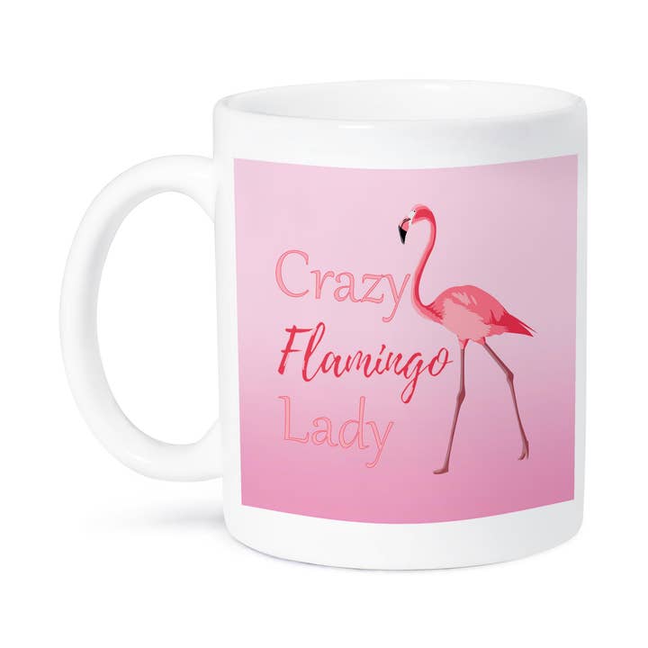 3dRose - Vendita all'ingrosso Tazza - 3dRose, Divertente Pazza Signora dei Fenicotteri se ami i fenicotteri in rosa., Tazza8