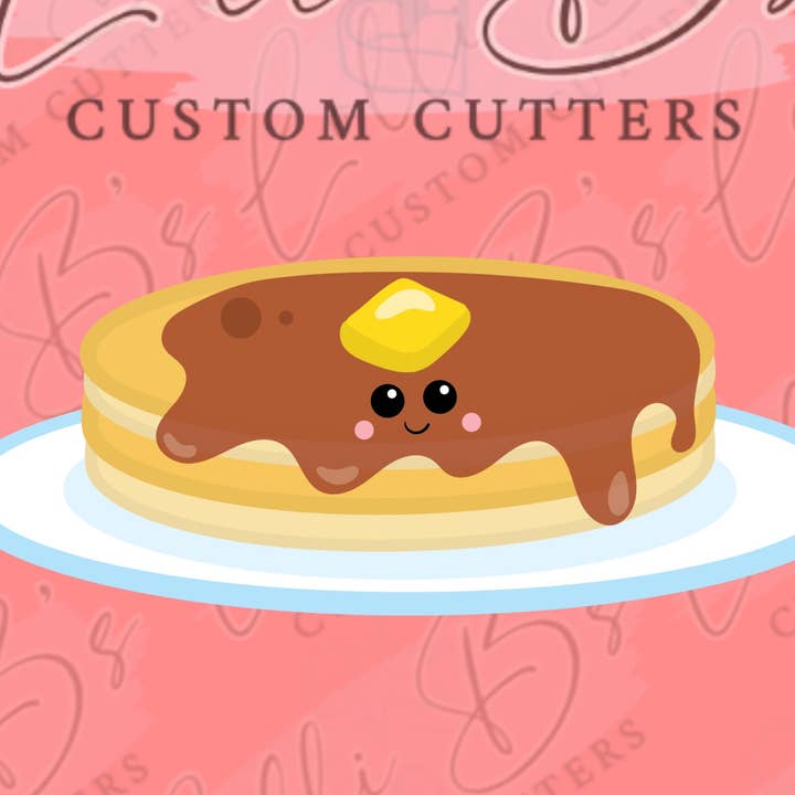 Emporte-pièce Pancake Stack 02 pour petit-déjeuner pour la vente par Lolli B Custom Cutters