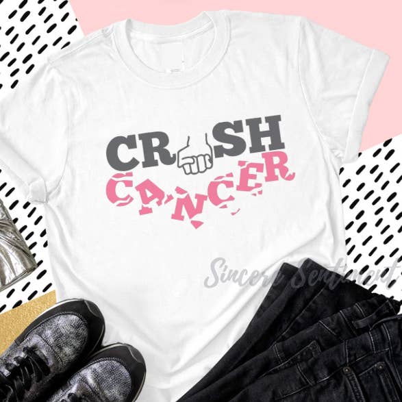 Crush Cancer Tee for wholesale by Sincere Sentiments LLC