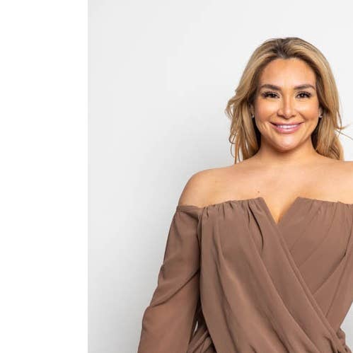 Curve Market - Wholesale Blouse - Women's - PLUS SIZE CHIFFON OFF THE SHOULDER SURPLICE TOP11