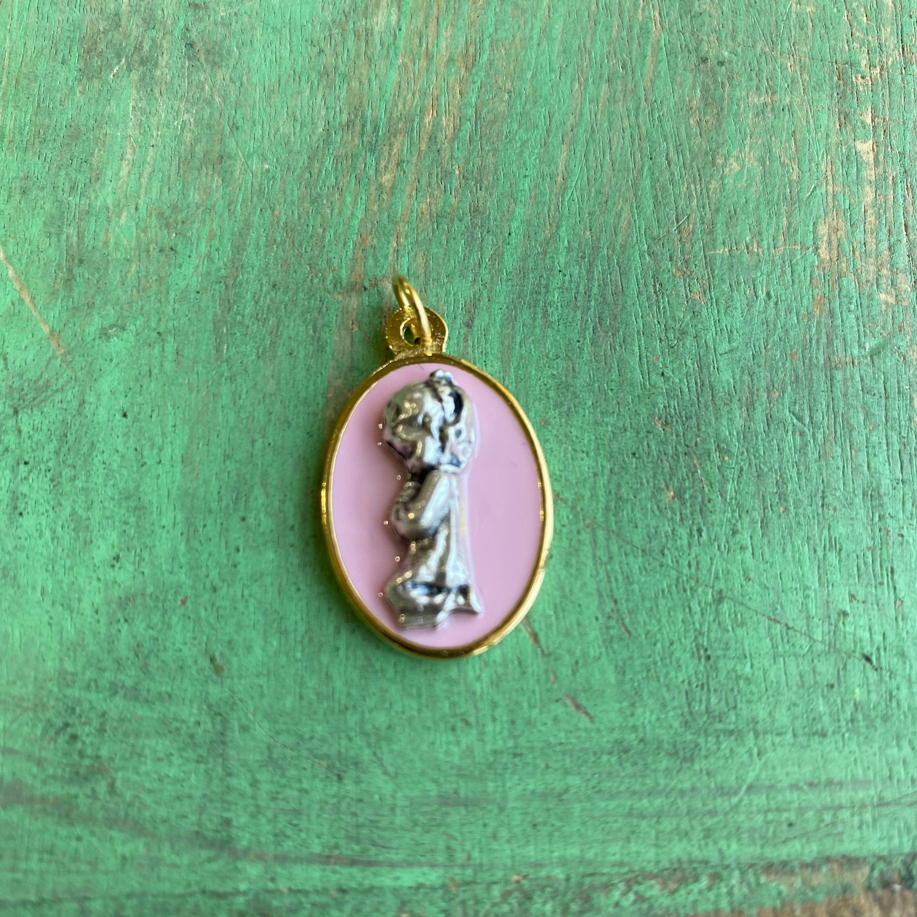 Love and Honor Jesus LLC - Wholesale Individuele bedel/hanger - Italiaanse ovale tweekleurige devotionele medailles1