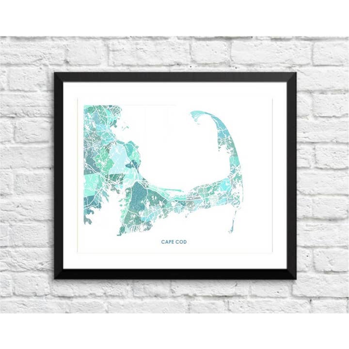 Juanita's Adventures - Wholesale Art Print - Juanitas Cape Cod Map Print2
