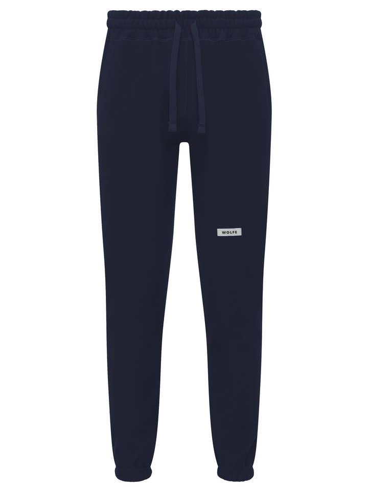 Pantaloni da jogging Quesnel Navy per la vendita all'ingrosso da parte di Wolfe Co. Apparel and Goods®