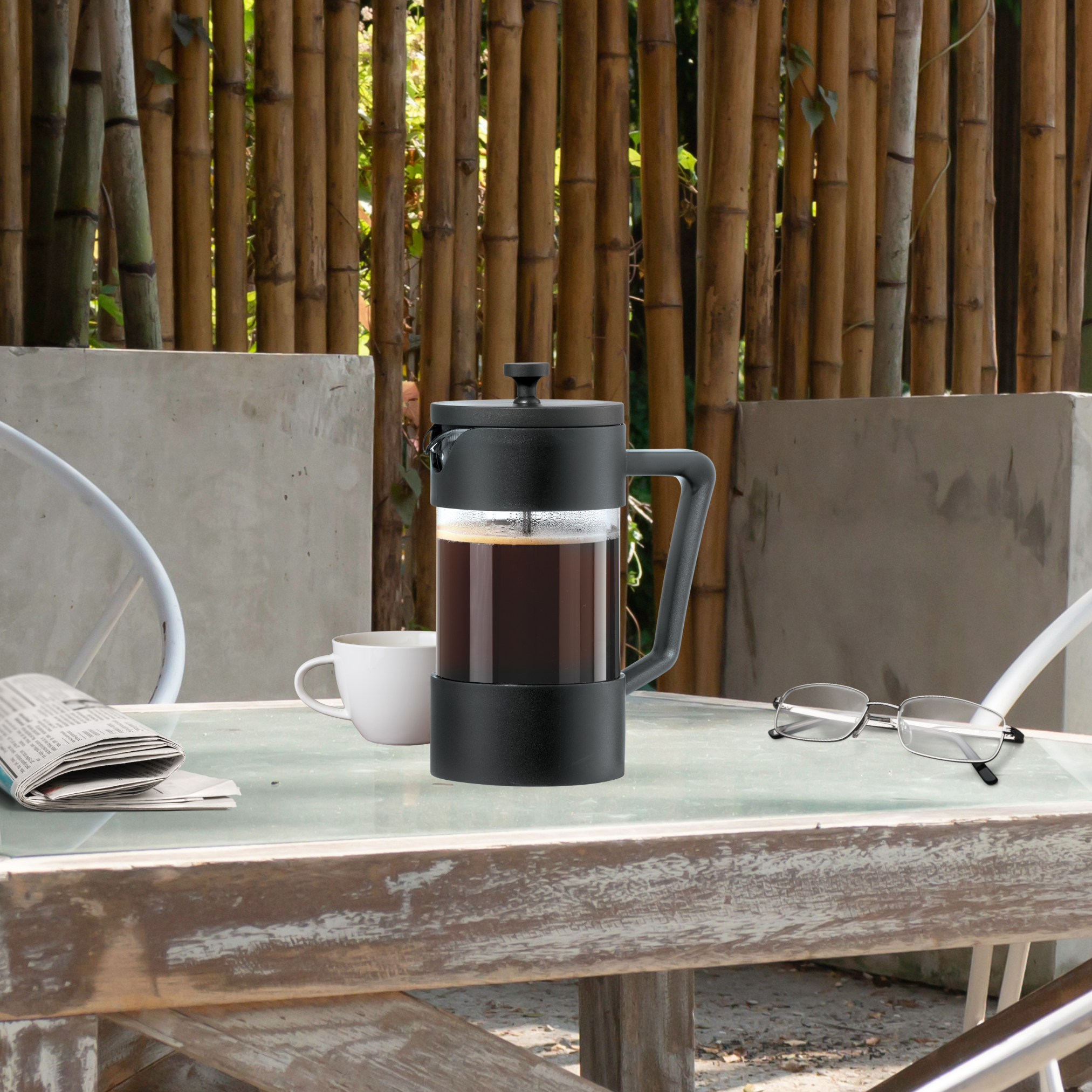 Oggi – Großhandel French Press – French Press 8 Tassen Borosilikat-Kaffeemaschine (1 l, 34 oz)2