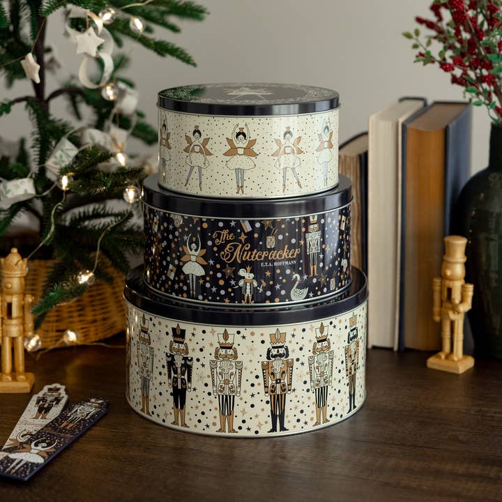 Steel Mill and Co. - Wholesale Food Storage Container - Cookie Tins (Set of 3), The Nutcracker1