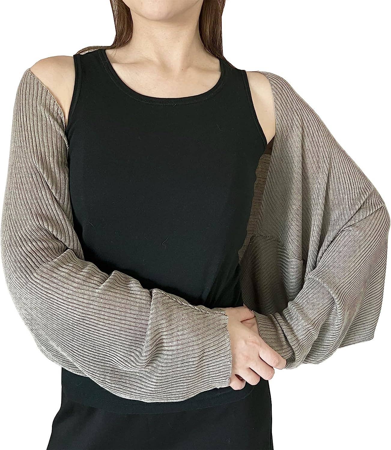 Fennco Styles – Engroshandel Cardigan - Dame – Ribstrikket cardigan bolero shrug15