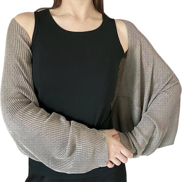 Fennco Styles – Engroshandel Cardigan - Dame – Ribstrikket cardigan bolero shrug15