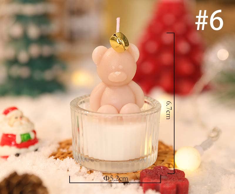 Candles Meta - Wholesale Novelty Candle - Christmas Tree Bear Glass Cup Atmosphere Scented Candle4