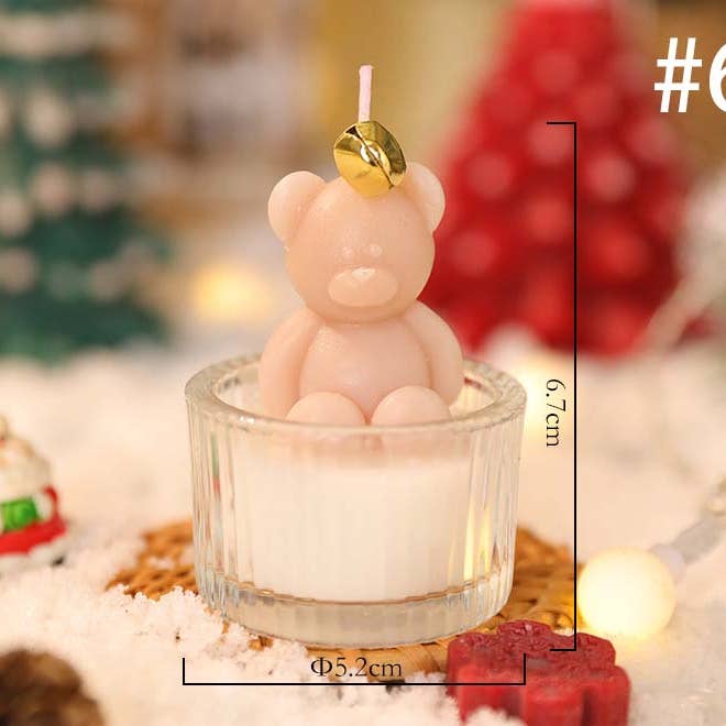 Candles Meta - Wholesale Novelty Candle - Christmas Tree Bear Glass Cup Atmosphere Scented Candle4