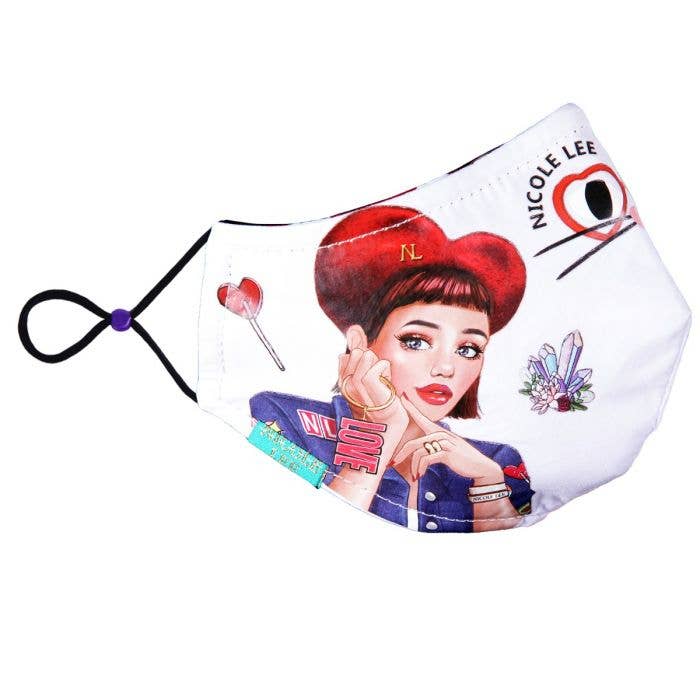 Nicole Lee - Wholesale Protective Face Mask/Shield - Mascarilla/Cubreboca Con Estampado De Filtro Sintético10