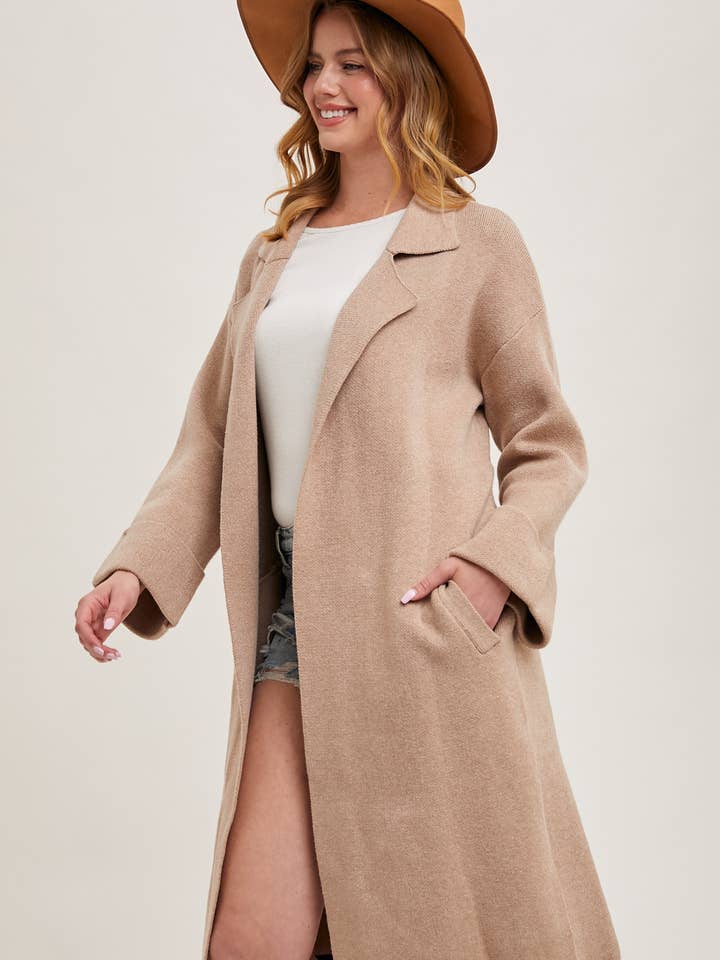 Bluivy - Wholesale Trench Coat - Women's - EFFORTLESS KNITTED TRENCH COAT