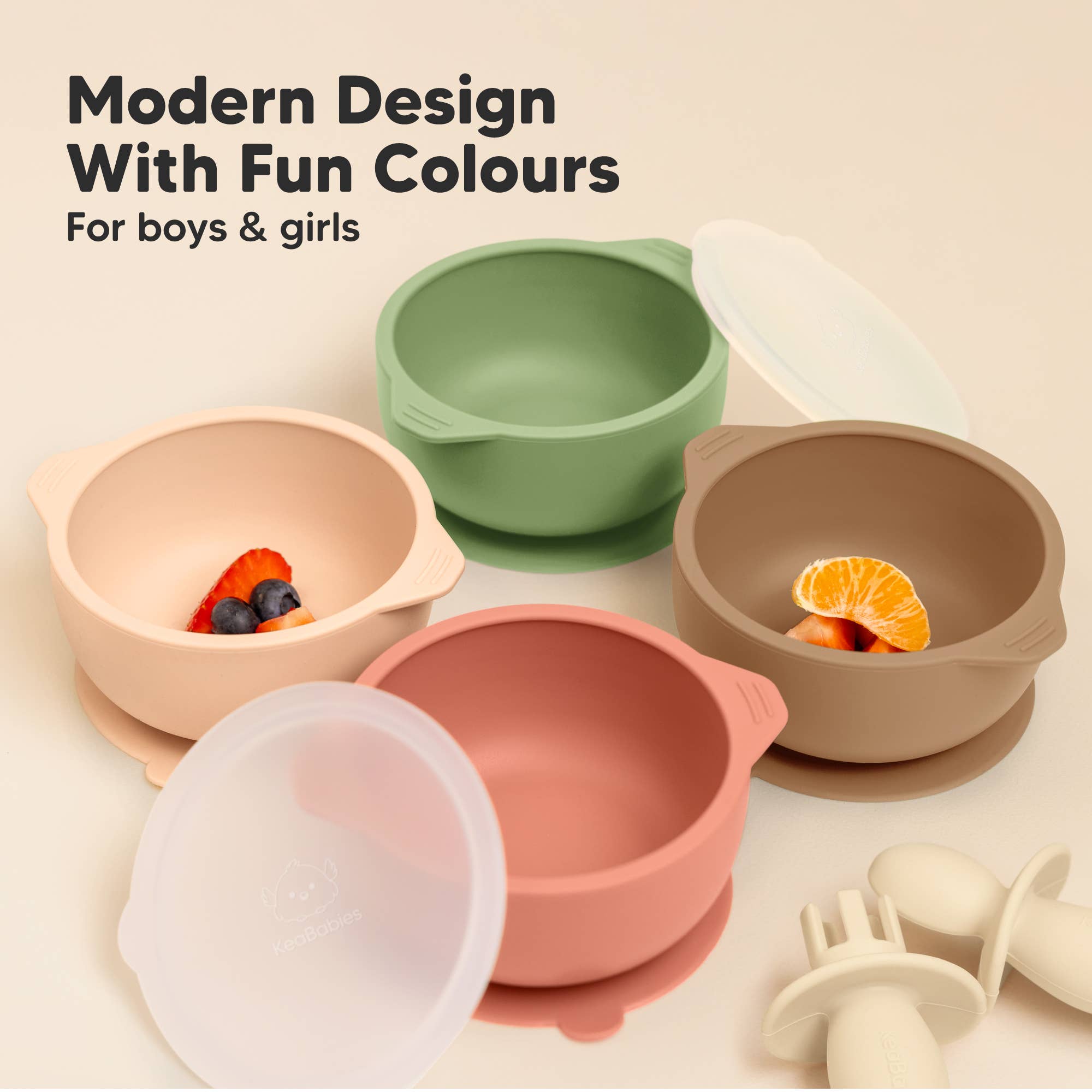 Öken 2-pack Prep-sugskålar med lock, BPA-fria babyskålar för wholesale på Faire8