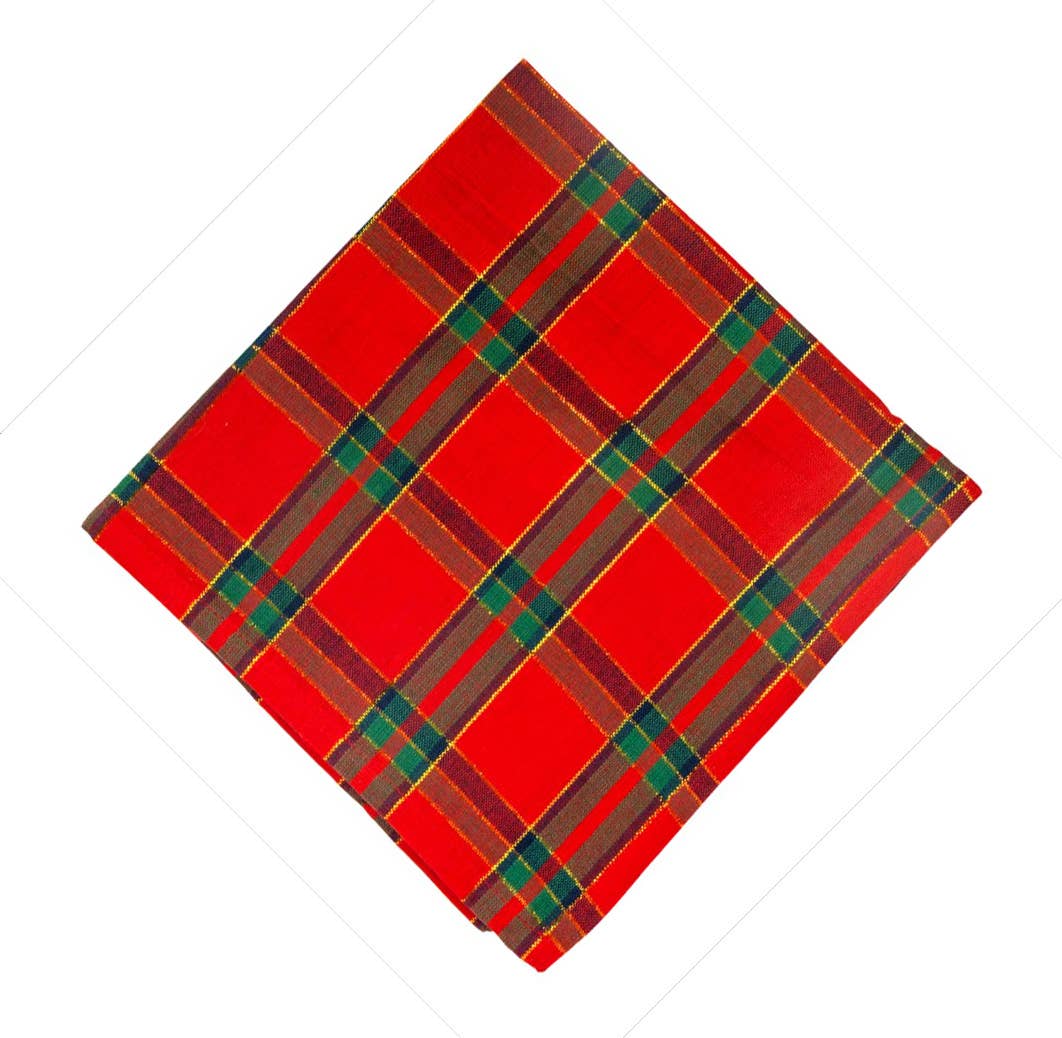 Accent Linen - Wholesale Dinner & Cloth Napkin - Napkins Pattern - Belvedere Red Lurexed0