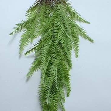 General Wholesale Inc - Wholesale Artificial Plant - BOSTON FERN HANGING BUSH LIGHT GREEN - 15773