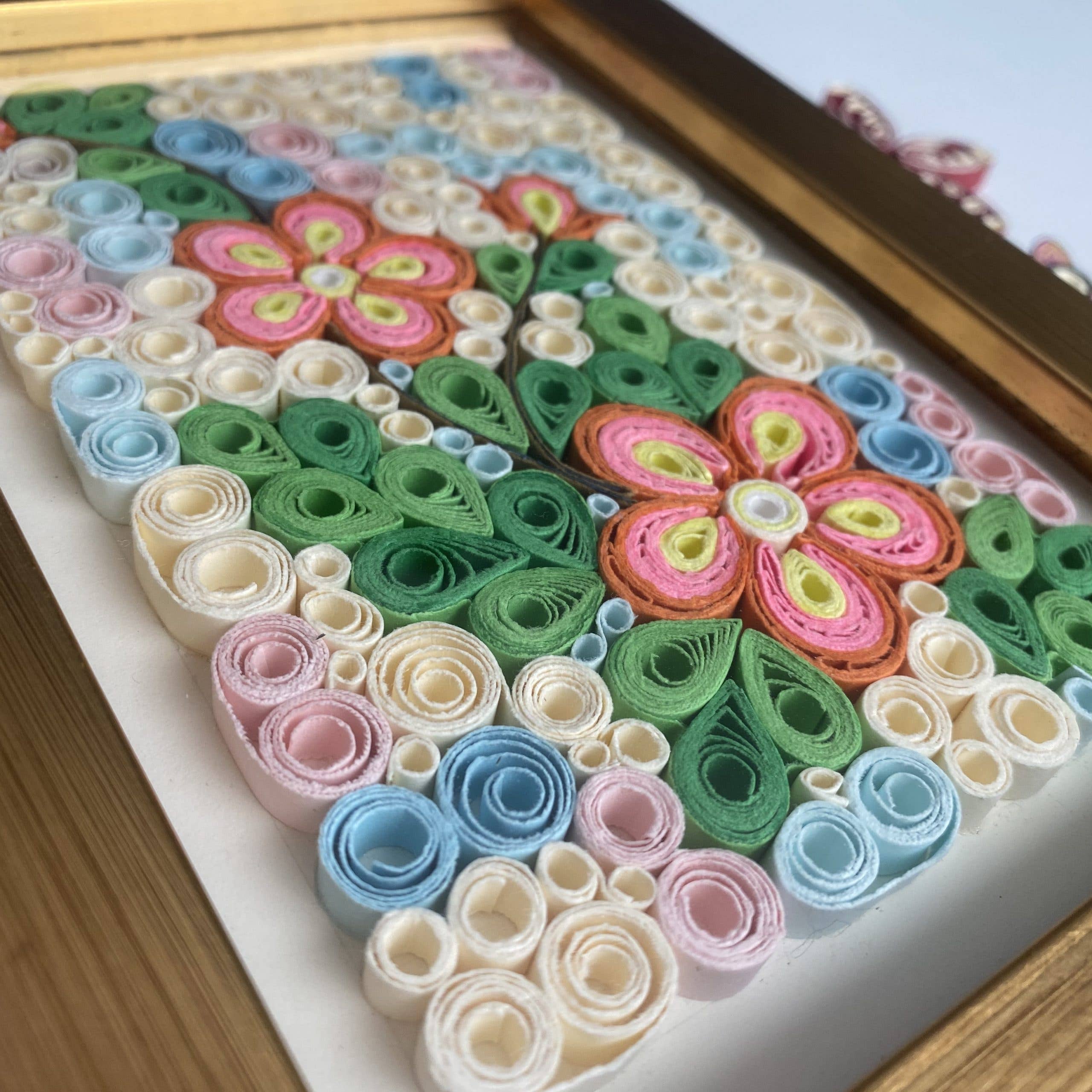 MonkeyDragonPaper – Großhandel Kunstdruck – Quilling Art Einfache Blumen — (F17) — Größe 12,7 x 17,8 cm3