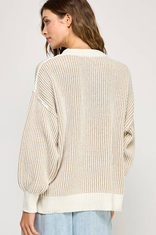 Miss Love - Wholesale Knit Sweater - Women's - Super Soft Strip Sweater20