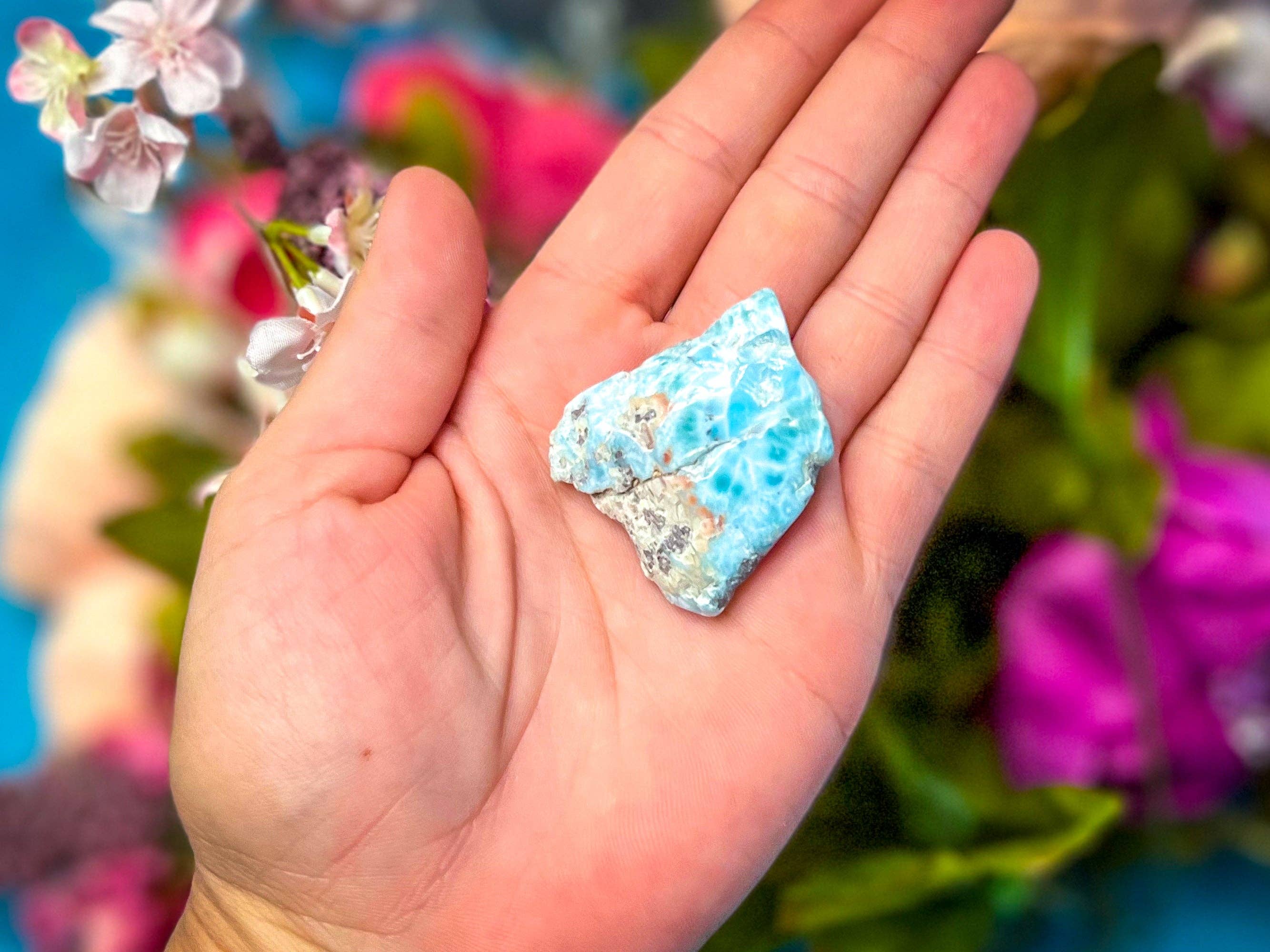 Mandala Gems - Venta al por mayor Piedras/cristales espirituales - Láminas pulidas de larimar de buena calidad1