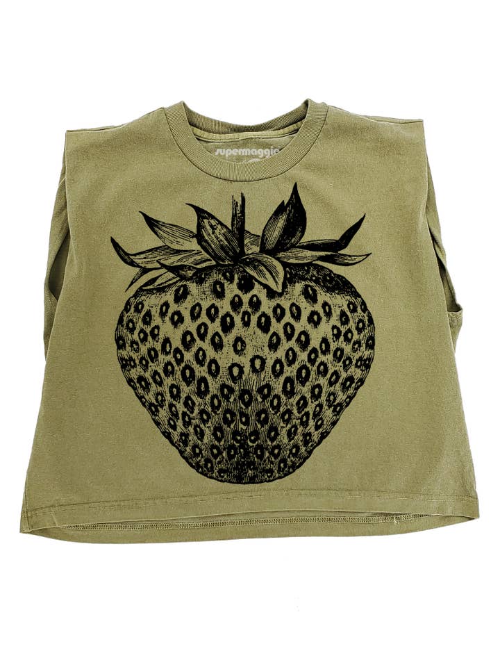 Supermaggie @ Faire - Wholesale T-Shirt (Graphic) - Women's - Strawberry Maisie Heavyweight Muscle Tee3