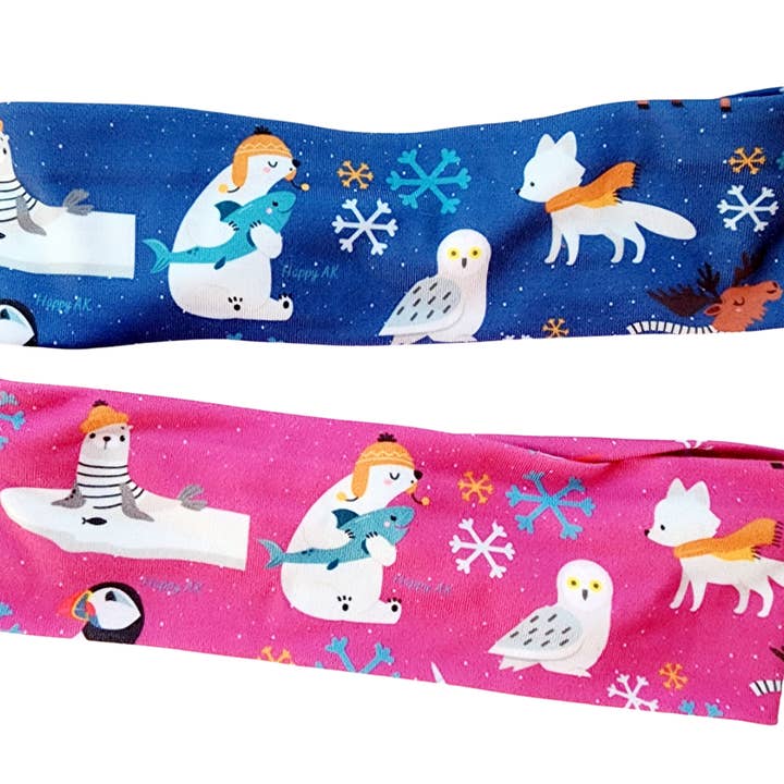 "Animals in Scarves" Jeugdhoofdbanden voor wholesale door HappyAK Handmade Headbands and Neckwear