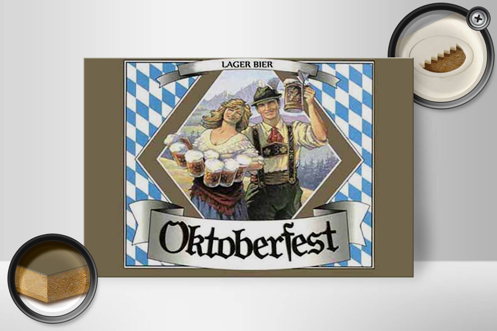Femer - Wholesale Sign - Wooden sign saying 30x20cm Oktoberfest Lager Bier Bayern1