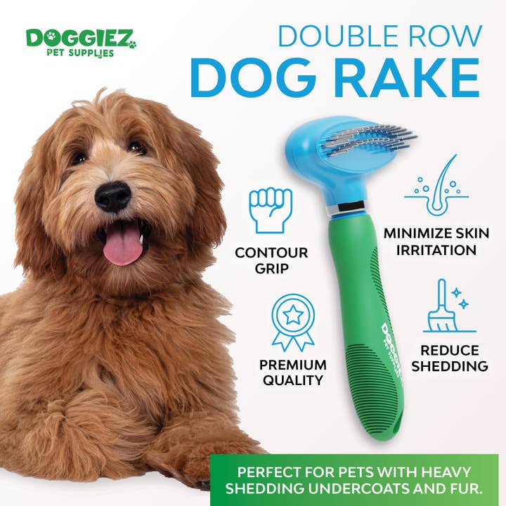 Doggiez Pet Supplies – wholesale Pet brush – Cat/dog – Double Row Dog Rake Deshedding Comb for Matted Hair3