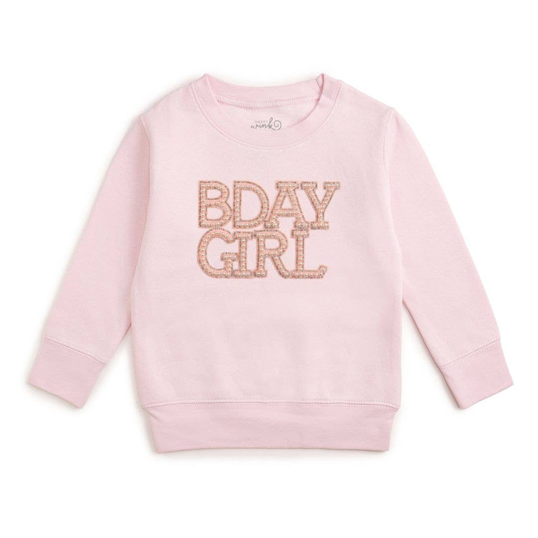 Sweet Wink - Wholesale Sweatshirt - Kids - Pearl BDay Girl Patch Sweatshirt - Kids Boutique Clothing0