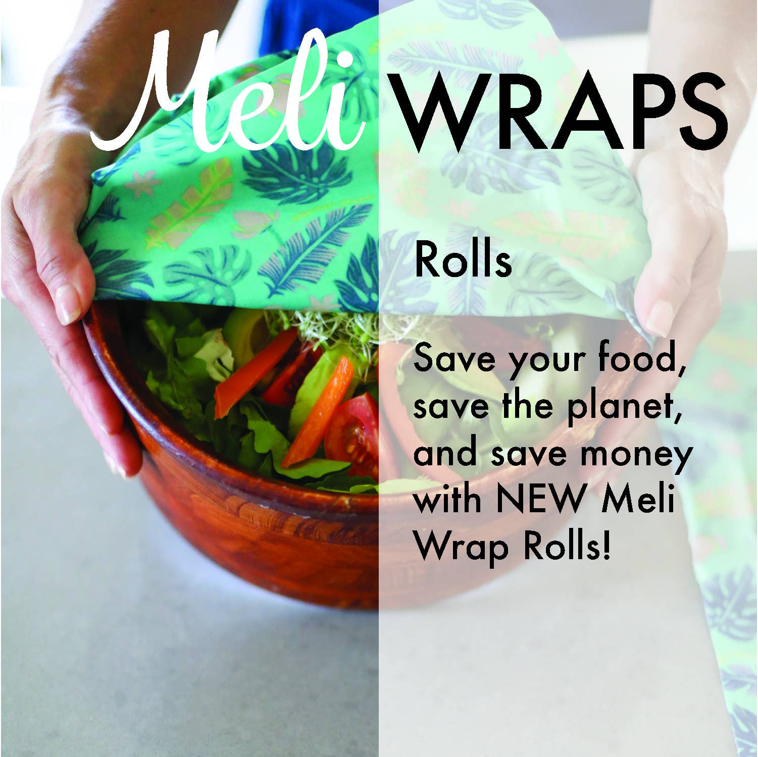 Meli Wraps - Wholesale Food Storage Wrap/Bag - Reusable Beeswax Wrap Bulk Roll Case of 18~Variety of Prints8