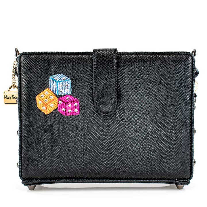 Mary Frances Accessories – Engroshandel Crossbodytaske - Dame – Lady Luck Perlebesat Spilcasino-Tematisk Crossbody Håndtaske2